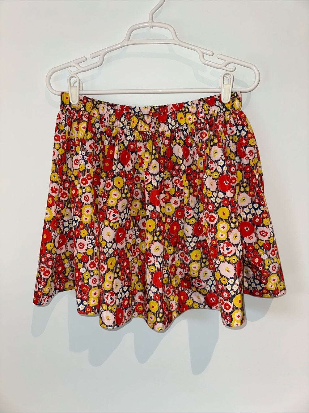 Kate Spade Saturday red and yellow ditsy floral mini skirt L